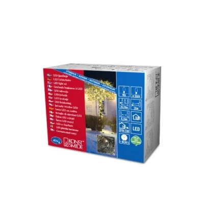Obrázek Konstsmide 3610 110 Micro LED světelný řetěz / pro venkovní použití (IP44) 24V trafo 40 teple bílých diod černý kabel