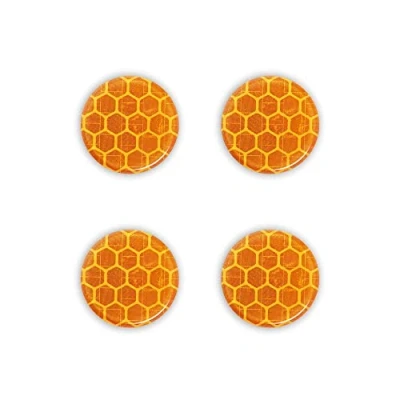 Obrázek 4R Quattroerre.it 5465 Reflektierende 3D Aufkleber Diamond Refractive Stickers, Orange Kreise, 4 Stück Durchmesser 30 mm
