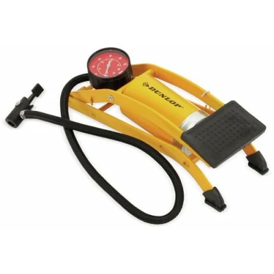 Obrázek Dunlop nožní pumpa s manometrem, žlutá, 23,7 x 8,5 7 cm, 417684