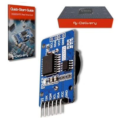 Obrázek AZDelivery Real Time Clock RTC kompatibilní s DS3231 I2C časy v reálném čase Arduino a Raspberry Pi včetně e knihy!