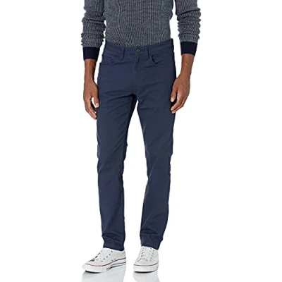 Obrázek Amazon Essentials Herren 5 Pocket Chinohose, Komfortabler Stretch, Schmale Passform (Früher Goodthreads), Marineblau, 32W / 36L