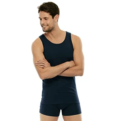 Obrázek LVB Unterhemd Stretch Cotton Herren , Blau 3/S