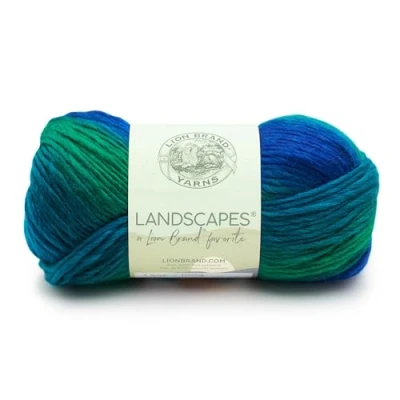 Obrázek Lion Brand Yarn Landscapes Garn, Blau, 1 Stück Landschaften