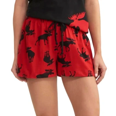 Obrázek Hatley Damen Land Animals Pajama Boxer Shorts Pyjamaunterteil, Moose On Red, M EU