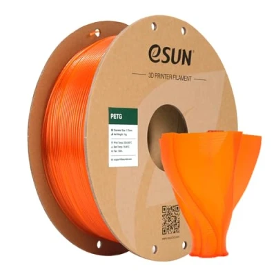 Obrázek eSUN PETG filament 1,75 mm, do 3D tiskárny PETG, rozměrová přesnost +/ 0,05 cívka 1 kg (2,2 LBS) struna pro tiskárny, oranžová