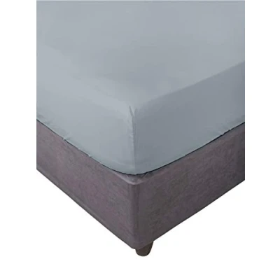 Obrázek Miracle Home Spannbettlaken, bequem, Anti Pilling Weiches und bequemes elastisches Spannbetttuch, 50% Baumwolle Polyester, Grau. 180 x 200