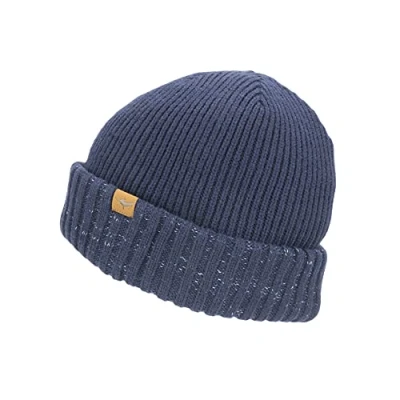 Obrázek SEALSKINZ Unisex Wasserdichte Rollmützenmütze für Kaltes Wetter Blau, L/XL