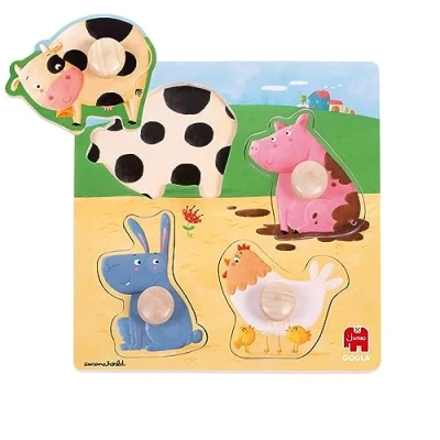 Obrázek Goula D53069 Dřevěné puzzle Farma zvířata