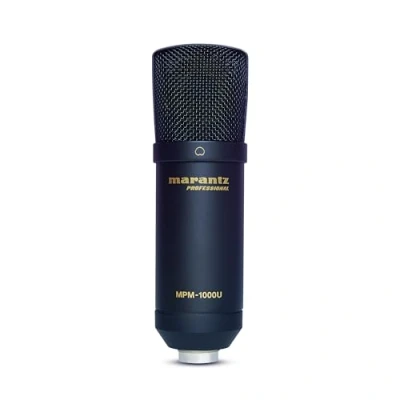 Obrázek Marantz Professional MPM 1000U Velký membránový kardioidní mikrofon s kondenzátorem USB pro podcasting a studiové nahrávání, Twitch, hraní her včetně kabelu mikrofonu