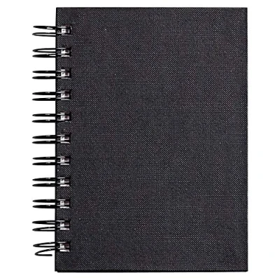 Obrázek Clairefontaine 134258C skicák / sešit na kreslení Goldline se spirálovou vazbou, DIN A6 10,5 x 14,8 cm, formát výšku, 64 listů 140 g slonová kost, s pevnou obálkou, ideální pro Mixmedia, černá, 1