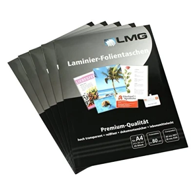 Obrázek LMG LMGA4 80 25 laminovací fólie A4, 216 x 303 mm, 2 mic, kusů