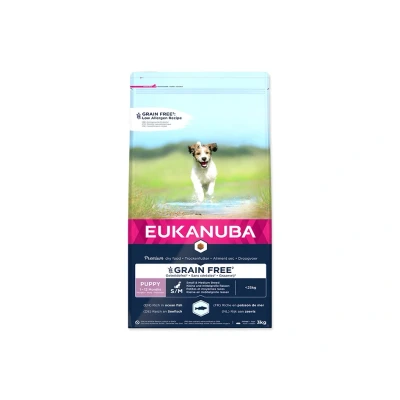 Obrázek EUKANUBA Grain Free Puppy Small &amp; Medium Ocean Fish 3kg