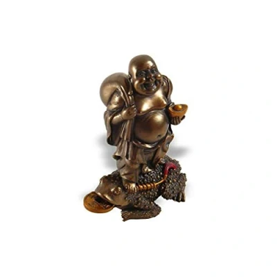Obrázek Lachineuse Feng Shui Lachender Buddha, Bronze, 13,5 cm hoch x 9,5 breit