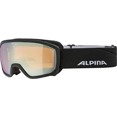 Obrázek ALPINA SCARABEO JR. Q LITE zrcadlové, kontrastní OTG lyžařské brýle se 100% UV ochranou pro děti, černé, jedna velikost