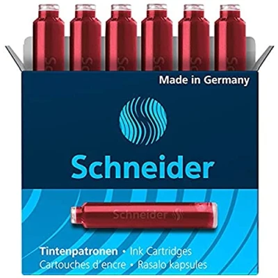 Obrázek Schneider Inkoustová kazeta (standardní formát) 10 x 6 kusů, červená