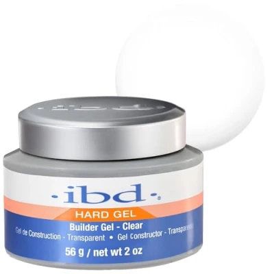 Obrázek IBD Hard gel UV Builder Clear, 1 balení (1 x 56 g) MADE IN USA prémiový montážní na gelové nehty
