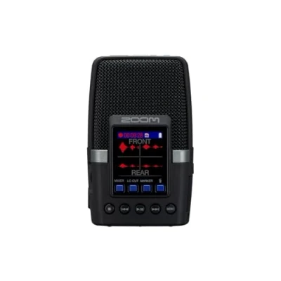 Obrázek Zoom H2essential Multi Mic Handy Recorder se 3 integrovanými mikrofony pro 9 režimů nahrávání prostorový záznam 32bitový float video podcasty živé streamy hudba audio ovládání černý