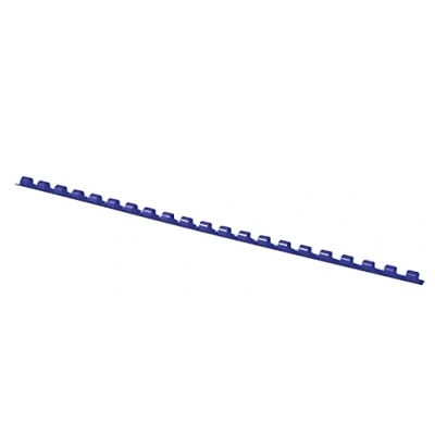Obrázek OFFICE PRODUCTS 20240615 01 plastový vázací hřbet 100 kusů DIN A4 6 mm (25 stran) vázacích hřebenů na vazbu plastové vázání plast barva: modrá