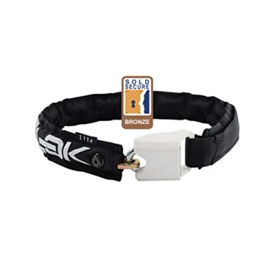 Obrázek Hiplok LITE, řetězový zámek, unisex, BLACK / WHITE, 75 cm obvod zámku