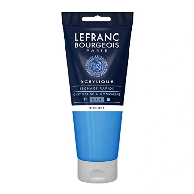 Obrázek Lefranc Bourgeois 300438 Fine akrylová barva královská modrá, tuba 200 ml, krémová na vodní bázi, rychleschnoucí, stálá světle, voděodolná