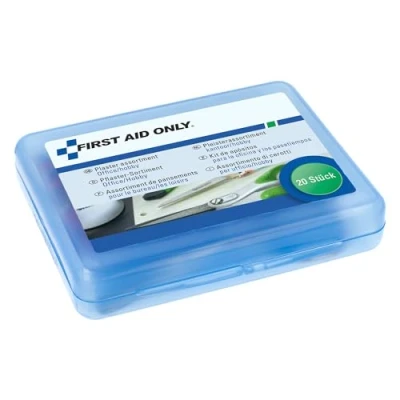 Obrázek First Aid Only Sada náplastí Office/Hobby (20 kusů) 20 různých velikostí a tvarů v uzavíratelném zásobníku na náplast P 10025