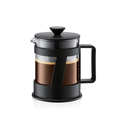 Obrázek Bodum CREMA kávovar (French Press System, permanentní filtr z ušlechtilé oceli, bezpečnostní víko, 0,5 litru), černý