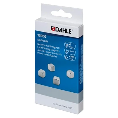 Obrázek Dahle kancelářská technika Megadym Magnet Kostka, 4 x ks blisterové kartě 50 Newton