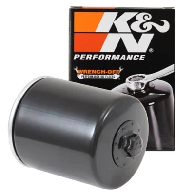 Obrázek K&amp;N Olejový filtr Powersports patrona 74 x 94 mm kompatibilní s Harley Davidson, Buell (KN 171B) černá