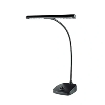Obrázek K&amp;M 12298 LED lampa na panolet, černá 30 cm stínidlo lampy 12 stmívatelných s husím krkem, jas 2500 luxů