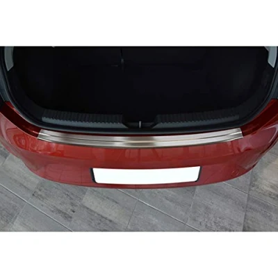 Obrázek Avisa 2/35833 ušlechtilá ocel ochrana zadního nárazníku Seat Leon 5F 5 dveří 2013 &#039;Ribs&#039; stříbrný
