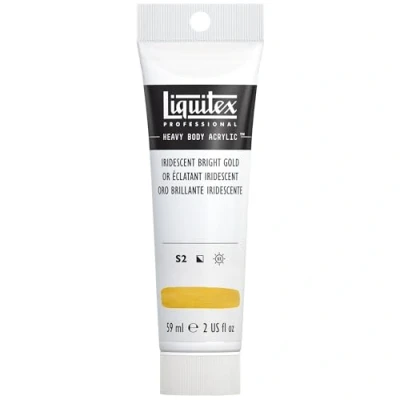 Obrázek Liquitex 1045234 Professional Heavy Body akrylová barva v umělecké kvalitě s vynikající stálostí na světle máslové konzistenci, 59 ml tuba irizující světlé zlato