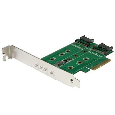 Obrázek StarTech.com 3 Port M.2 SSD (NGFF) Adapterkarte 1x PCIe (NVMe) M.2, 2x SATA III 3.0 PCI Express NGFF Karte