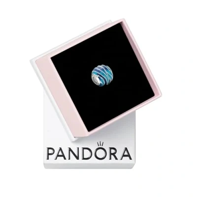 Obrázek PANDORA Colours Charm, zvlněné, sklo Murano, Kovový, Bez drahokamu