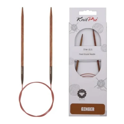 Obrázek KnitPro K31085 kruhová pletací jehla, dřevo, hnědá, 80 cm x 3 mm