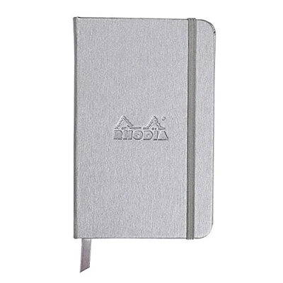Obrázek Rhodia 118067C Web Notebook (slonová kost 90 g, DIN A6, x 140 mm, linkovaný, 96 listů) 1 kus stříbrný