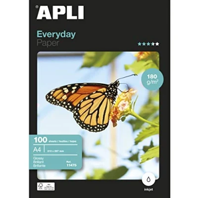 Obrázek APLI 11475 Fotopapír s leskem, 100 listů, A4, 180 g
