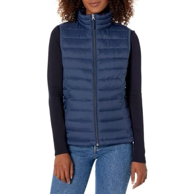 Obrázek Amazon Essentials Dámská lehká, voděodolná vyrovnávací vesta, skladná, námořnická modrá, XL