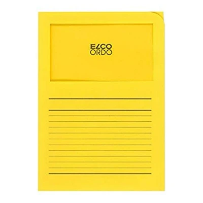 Obrázek Elco Ordo Classico papírové organizační složky 220 x 310 mm 120 g/m² s potiskem a okénkem 180 100 karton à kusů zářivě žluté