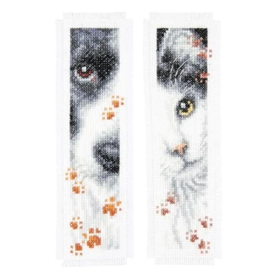 Obrázek Vervaco PN 0148429 pro 0155651 vyšívání křížkovým stehem vyšívací sada záložka 2 ks, bavlna, Bílá, 6 x 20 0,3 cm