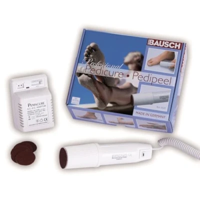 Obrázek Bausch 0321 Bruska na zrohovatělou kůži PEDIPEEL vč. 6 brusných kotoučů, šetrné, bezbolestné odstranění zrohovatělé kůže patách, balech, loktech atd., vhodná pro diabetiky a citlivou pokožku