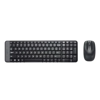 Obrázek Logitech MK220 kompaktní, bezdrátová sada s klávesnicí a myší pro Windows, rozložení US QWERTY černá