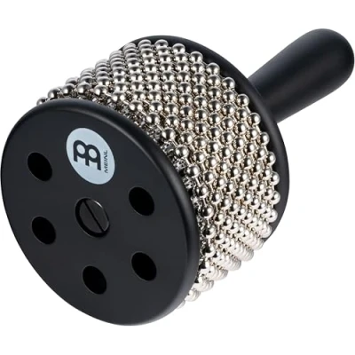 Obrázek Meinl Percussion Turbo Cabasa Instrument středně velký nástroj na třepání s perlovým řetízkem se zvukovými otvory dřevo / ušlechtilá ocel, černá (CA5BK)