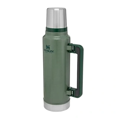 Obrázek Stanley Classic Legendary Thermosflasche 1.4L Thermos Hält 40 Stunden Heiß oder Kalt Edelstahl Thermoskanne BPA Frei Spülmaschinenfest Hammertone Green