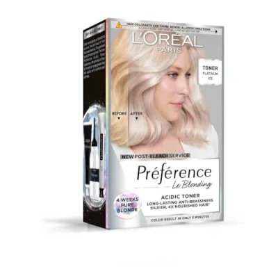 Obrázek L&#039;Oréal Paris Vysoušeč vlasů, proti žlutému odstínu pro chladivý blond a intenzivní lesk, bez amoniaku, préférence Le Blonding, Pearly Boost