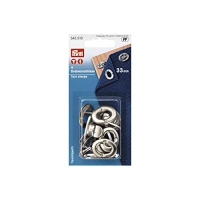 Obrázek Prym 545510 šroubovací uzávěry 33 mm, mosaz stříbrná barva