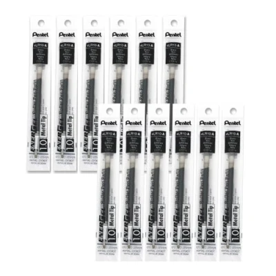 Obrázek Pentel LR10 A náhradní náplň pro pera EnerGel, tloušťka linky 1,0 mm, 12 kusů, černá