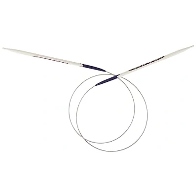 Obrázek PRYM Kruhová pletací jehla, ergonomický design, plast, vícebarevný, 4,5 mm, délka 80 cm, alabastrová bílá