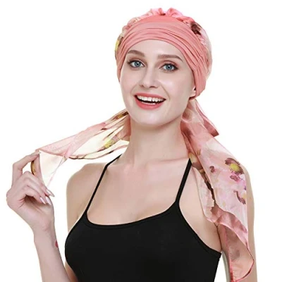 Obrázek FocusCare Chemo Turban pro rakovinu ženy pokrývka hlavy Headwrap šály Gap, Broskev