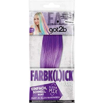 Obrázek got2b Farbk(l)ick Crazy Lila Clip in, 1 balení (1 x kus)