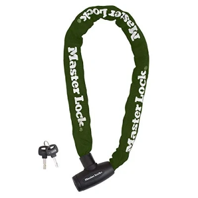 Obrázek Master Lock 8022EURD, řetězový zámek na kolo s klíčem, 60 cm řetěz, zelený
